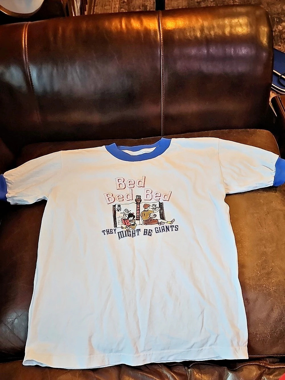 Anvil Boys They Might Be Giants Medium Graphic Tee White & Blue